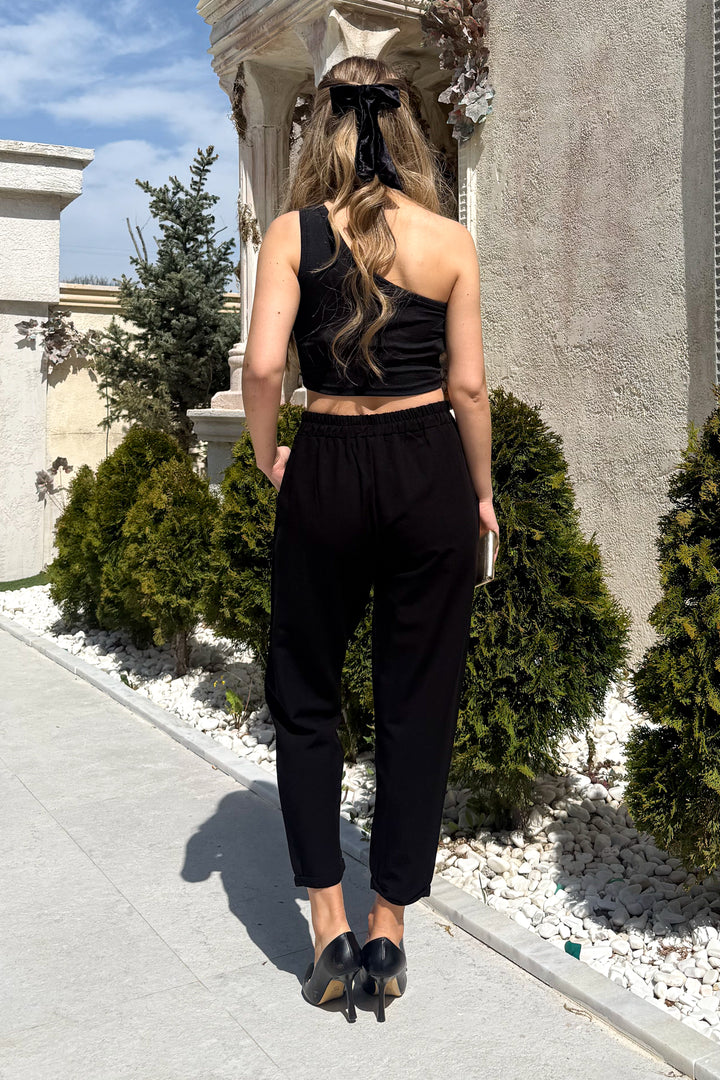 MPL Women's High-Waisted Elasticated Flared Pants 5048 - Netishyn