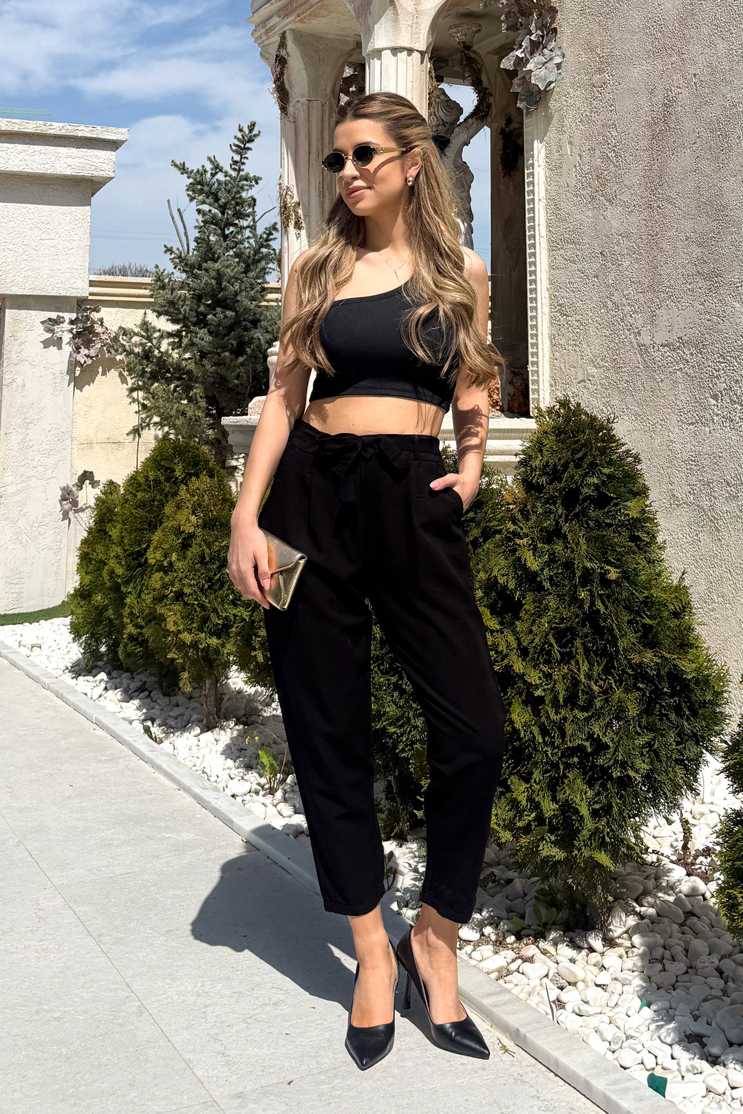 MPL Women's High-Waisted Elasticated Flared Pants 5048 - Netishyn