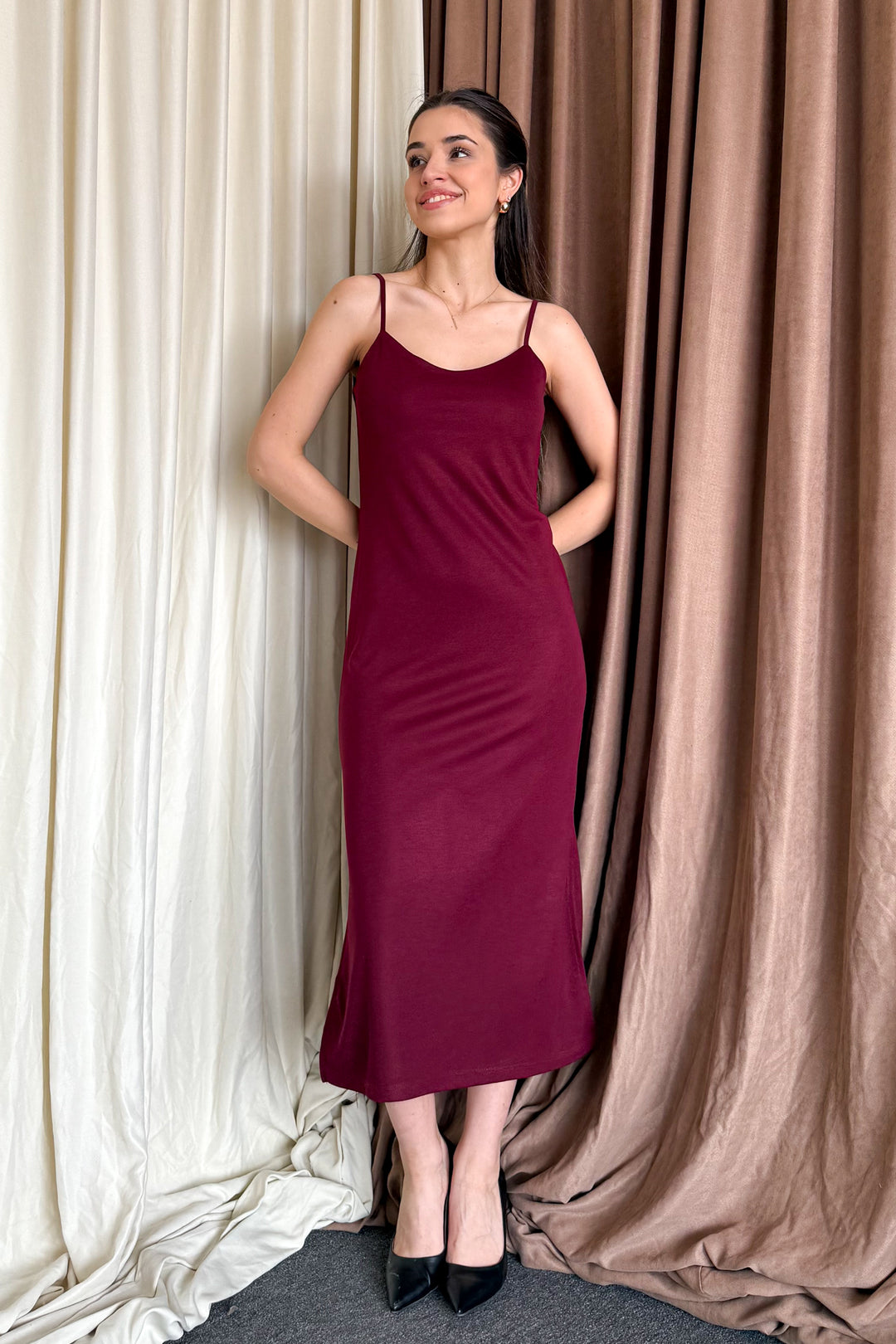 MPL Woman's Dress with String Straps and Slit 6128 - Amherst