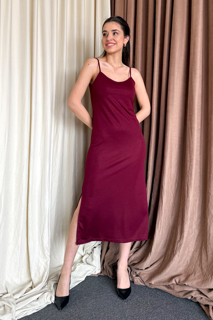 MPL Woman's Dress with String Straps and Slit 6128 - Amherst