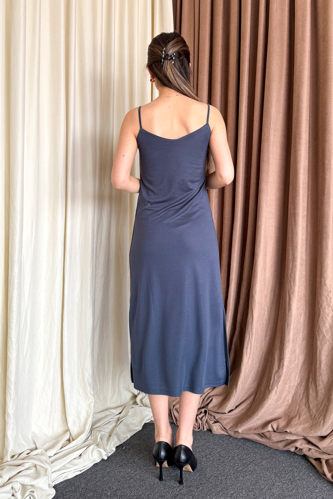 MPL Woman String Strap Slit Dress 6128 - Pasco