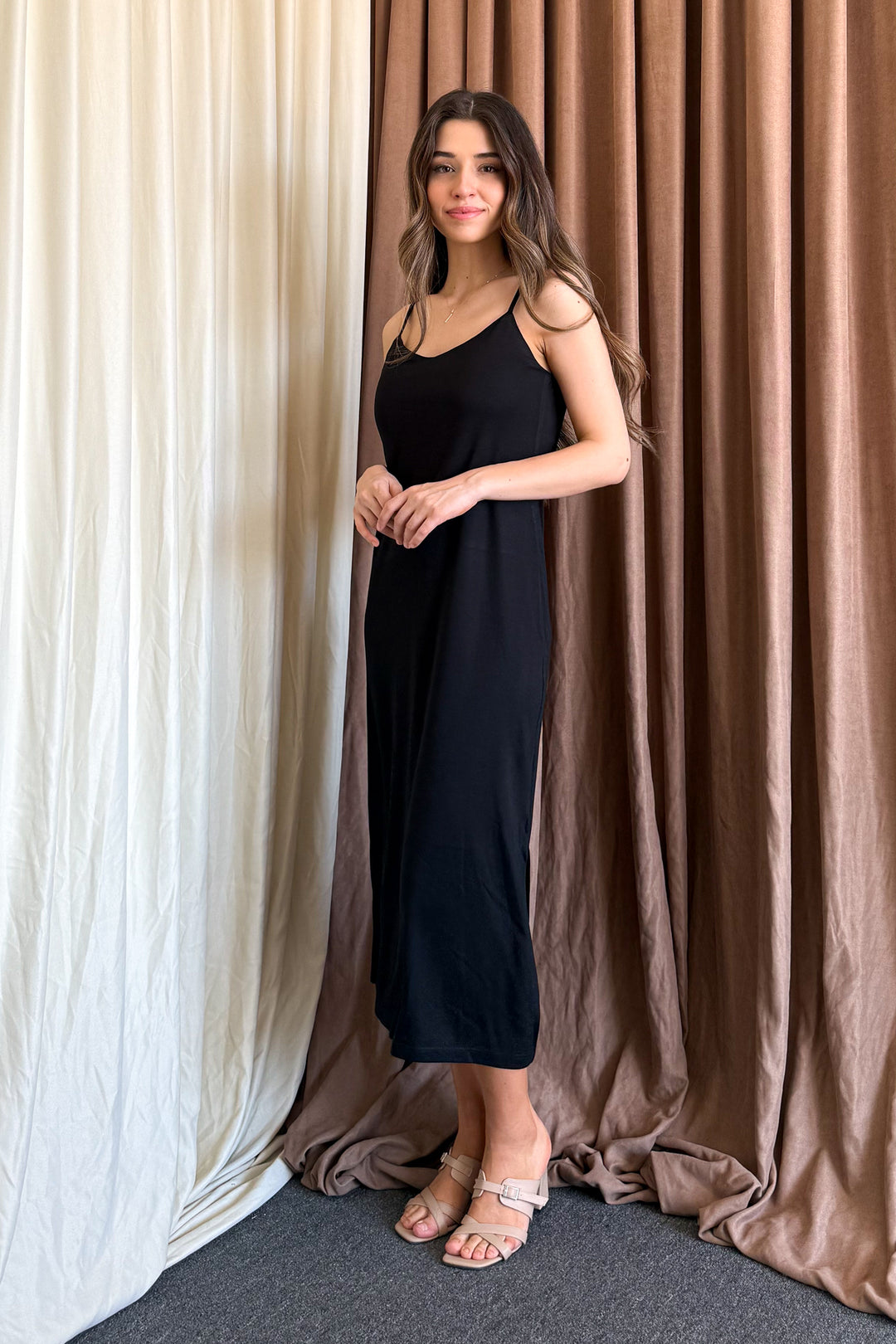 MPL Woman String Strap Slit Dress 6128 - Burleson