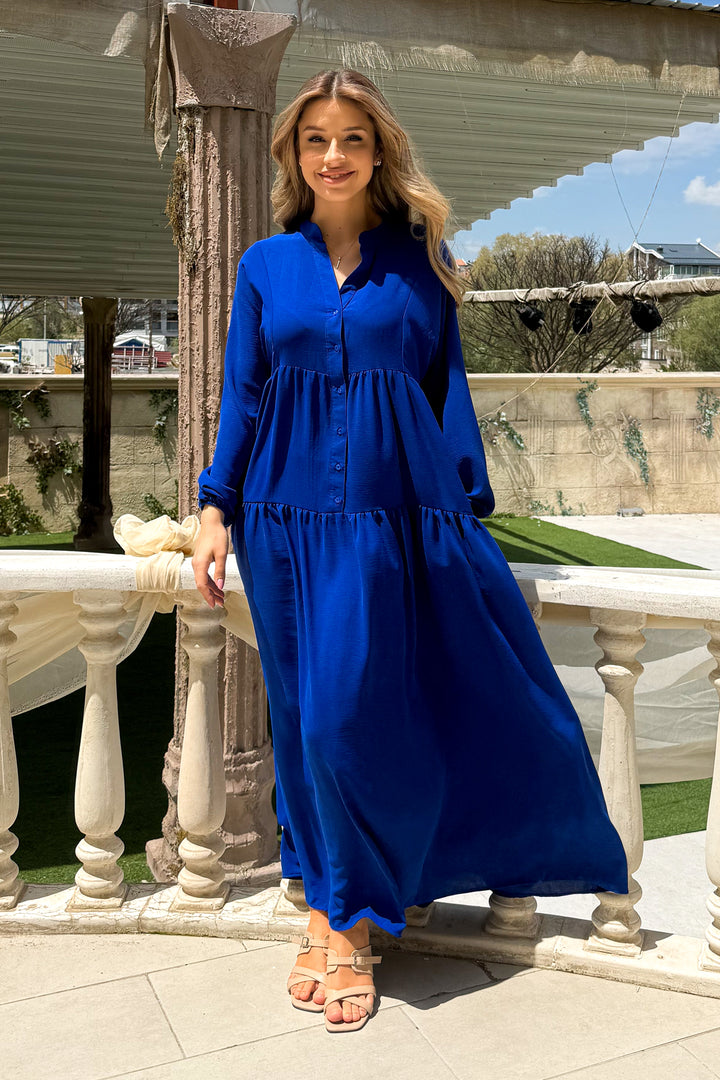 MPL Woman Collar Buttoned Long Dress 2527 - Hammersmith