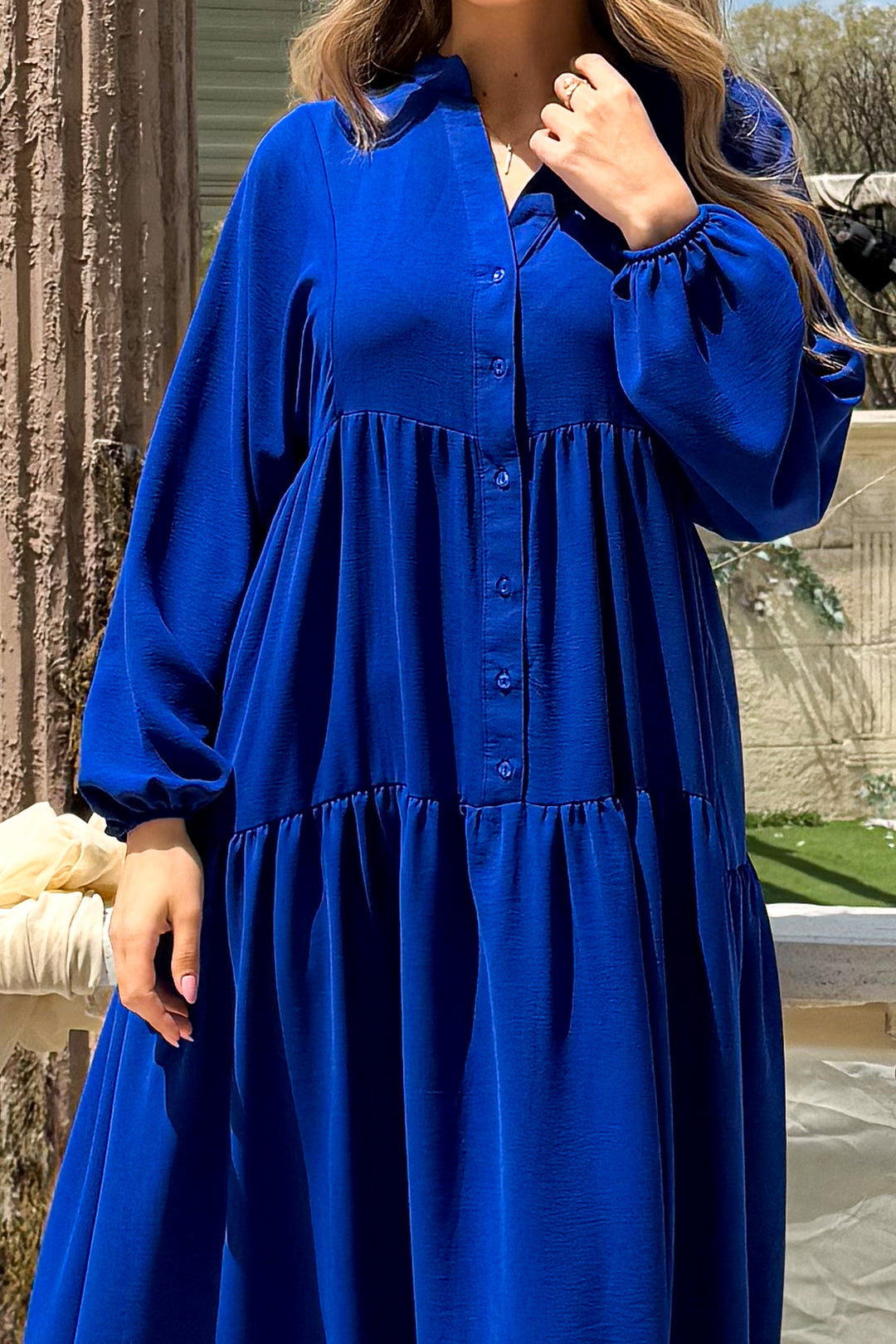 MPL Woman Collar Buttoned Long Dress 2527 - Hammersmith