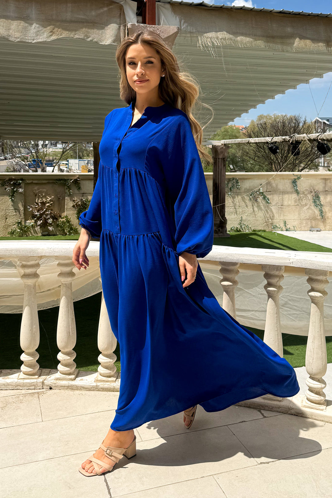 MPL Woman Collar Buttoned Long Dress 2527 - Hammersmith