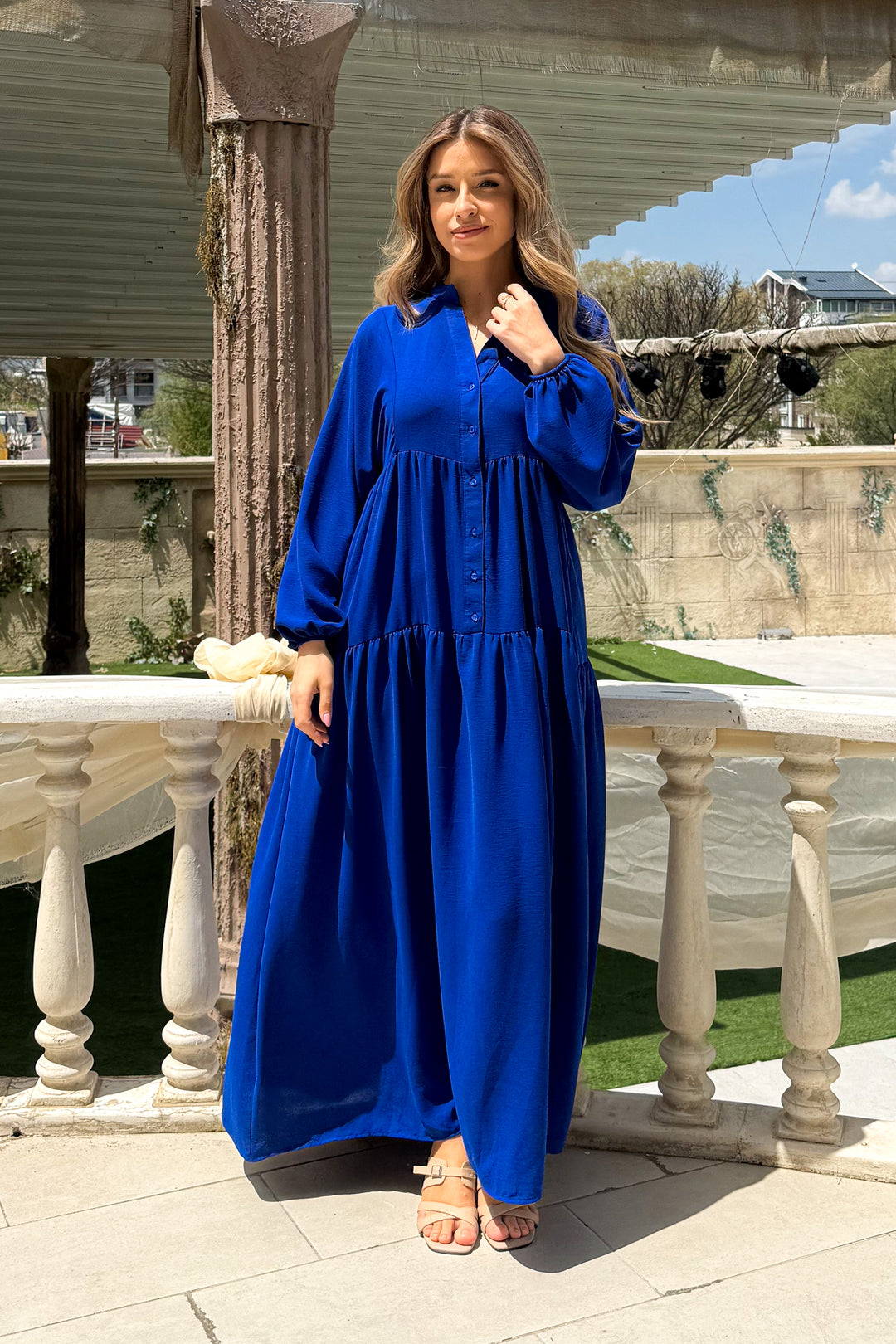 MPL Woman Collar Buttoned Long Dress 2527 - Hammersmith