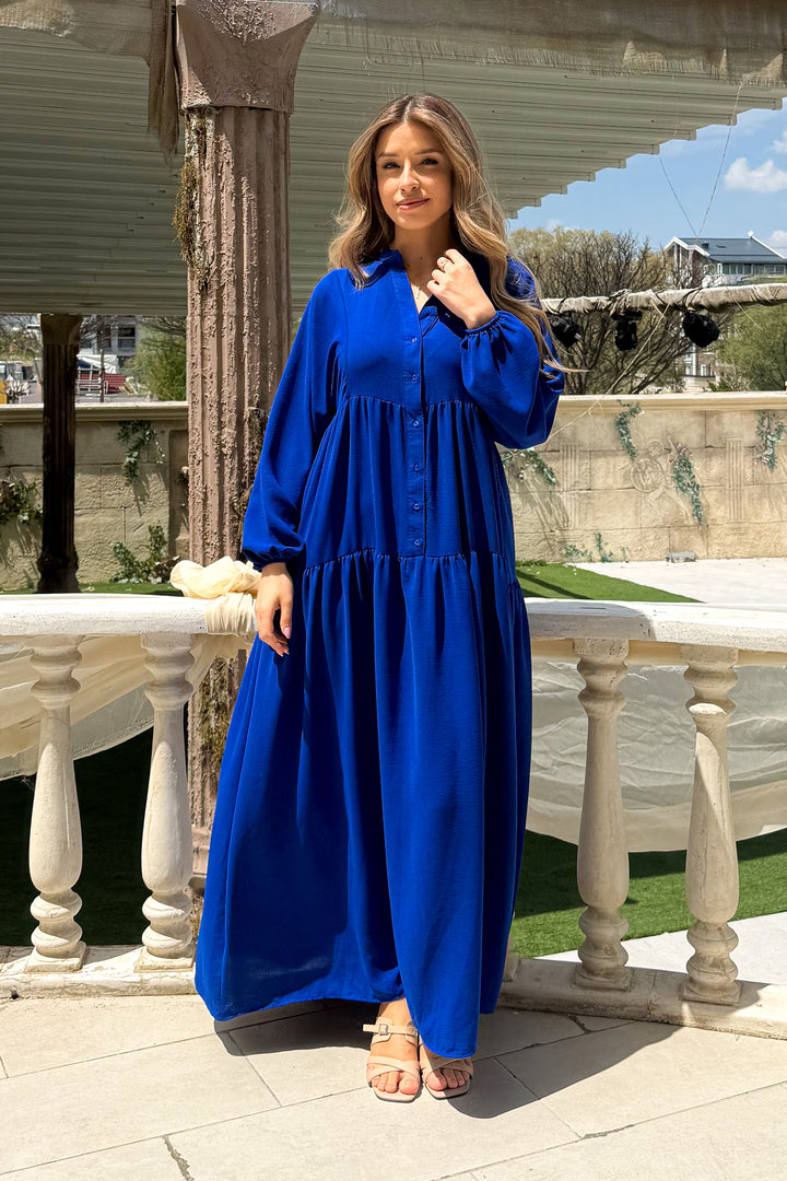 MPL Woman Collar Buttoned Long Dress 2527 - Hammersmith
