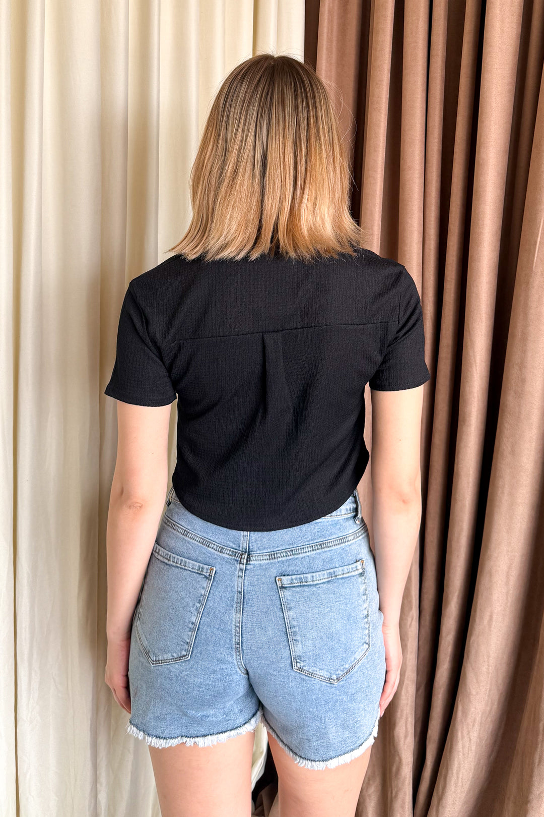 MPL Woman Short Sleeve Buttoned Crop Shirt 5319 - Dormagen