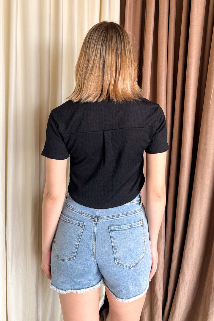 MPL Woman Short Sleeve Buttoned Crop Shirt 5319 - Dormagen