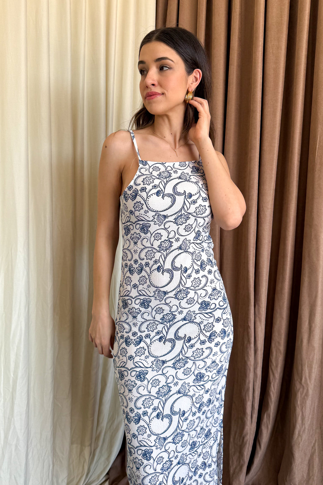 MPL Woman Ivy Pattern String Strap Dress 5573 - Leesburg