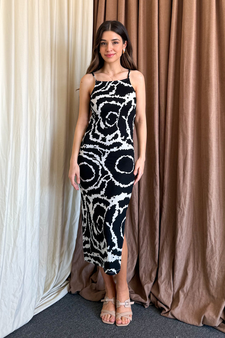 MPL Woman Batik Patterned String Strap Dress 5573 - Leamington