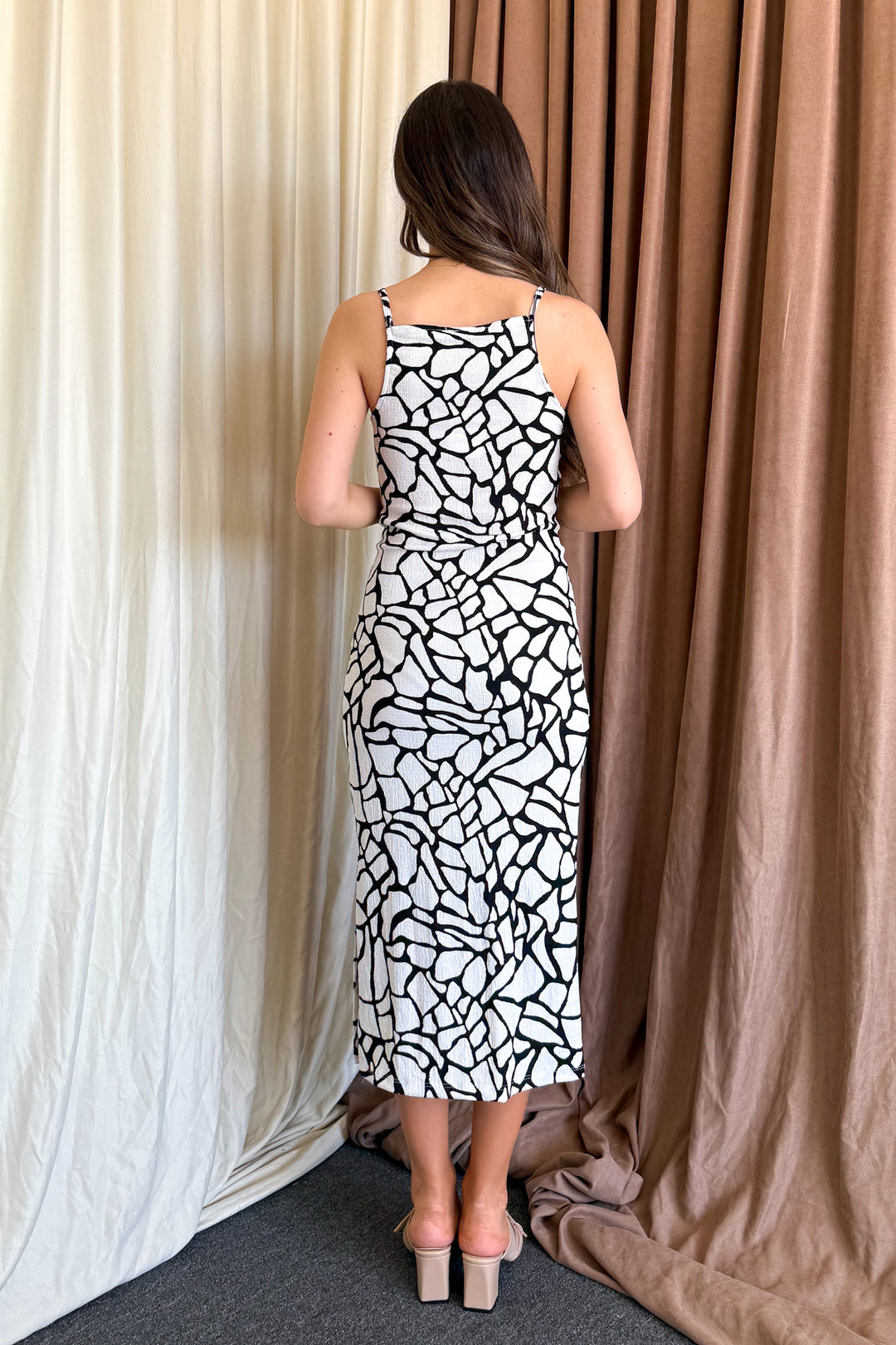 MPL Woman Marble Pattern String Strap Dress 5573 - Baia Mare