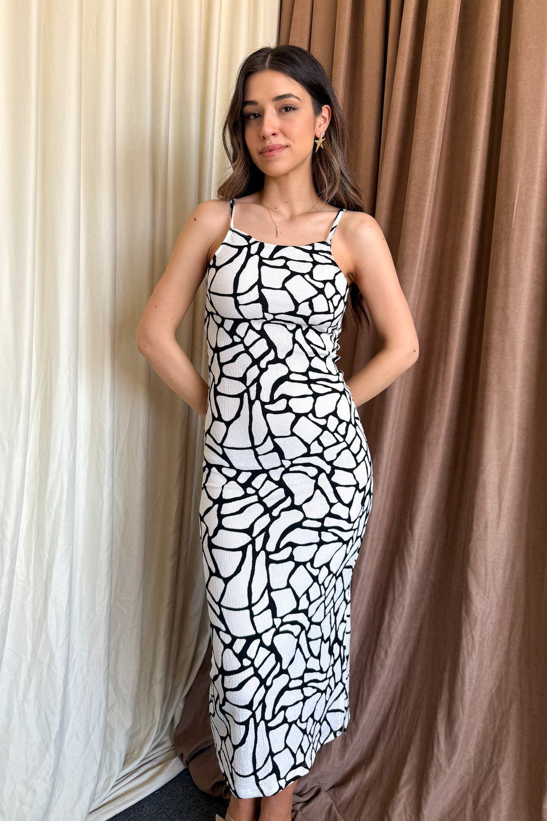 MPL Woman Marble Pattern String Strap Dress 5573 - Baia Mare