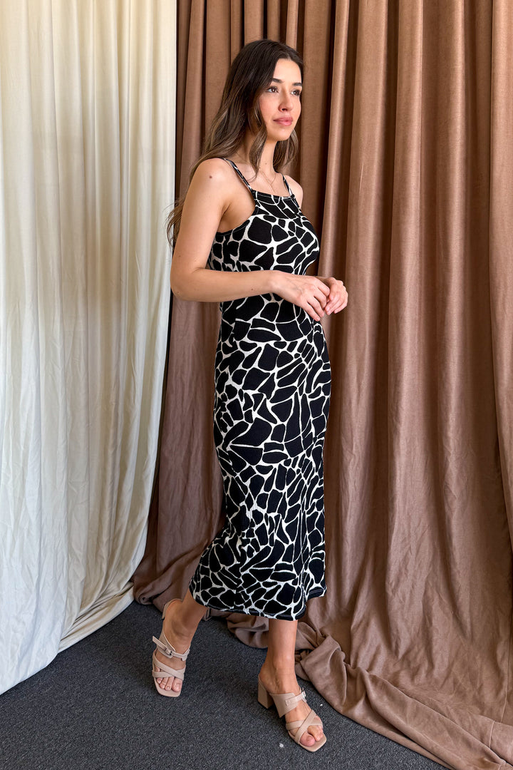 MPL Woman Marble Pattern String Strap Dress 5573 - Airdrie