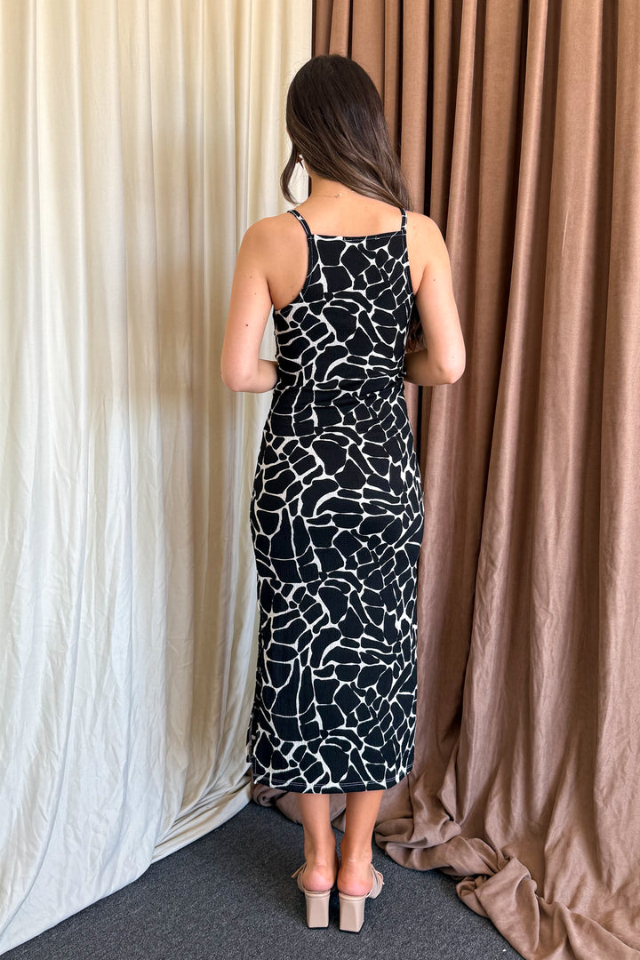 MPL Woman Marble Pattern String Strap Dress 5573 - Airdrie