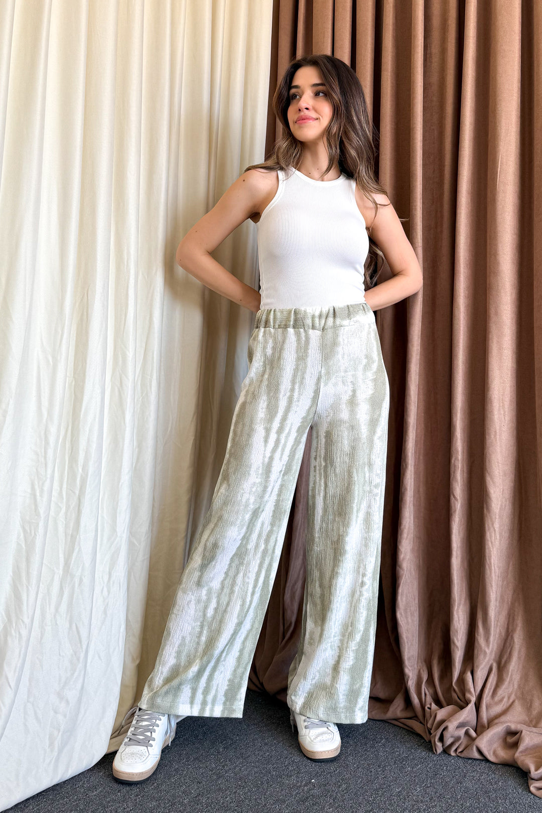 MPL Women's Wide Leg Batik Pattern Pants 5681 - Brandon