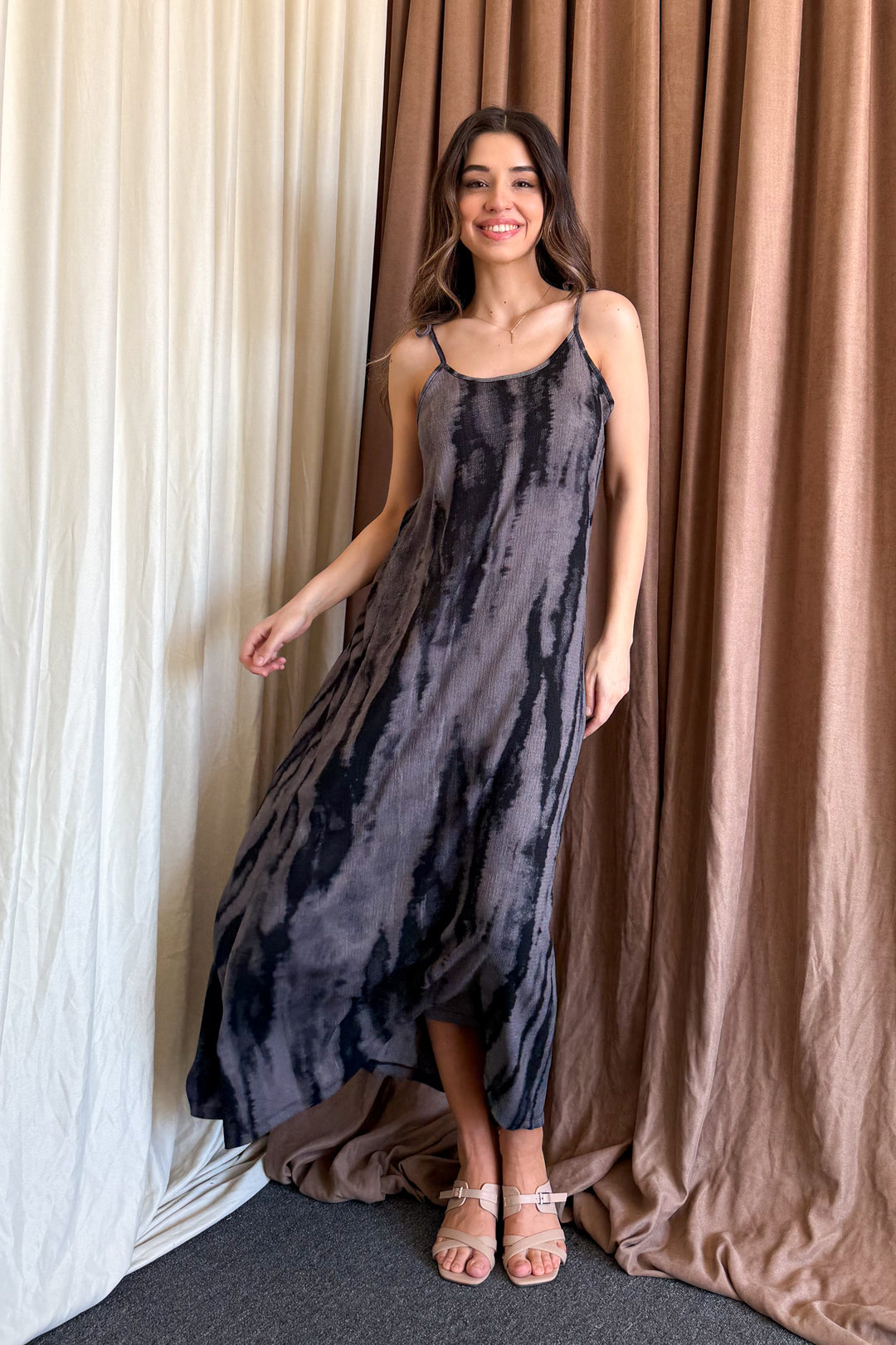 MPL Woman Batik Pattern String Strap Long Dress 5693 - Hoogeveen