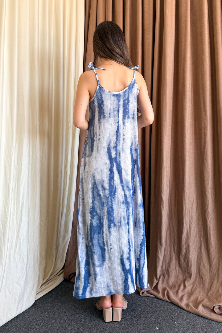 MPL Woman Batik Patterned String Strap Long Dress 5693 - Waterlooville
