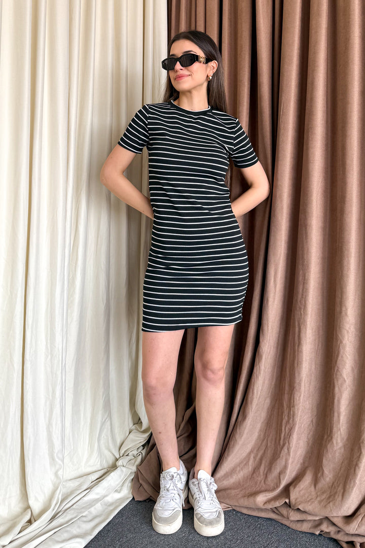 MPL Woman Round Neck Short Sleeve Long Dress 6125 - Vineland