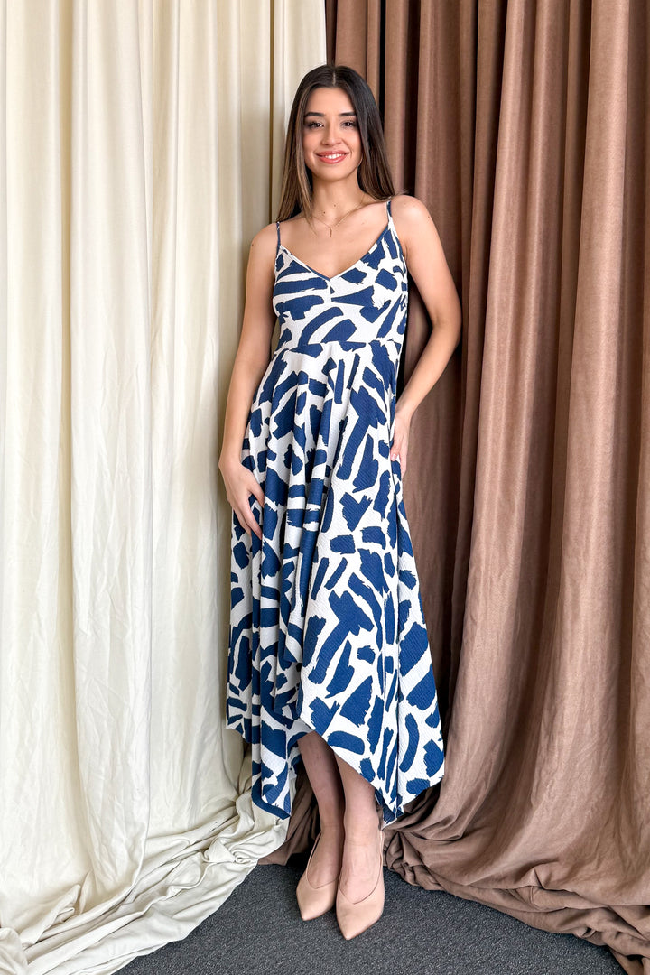 MPL Woman's Asymmetric Dress with String Straps 6126 - Santa Fe