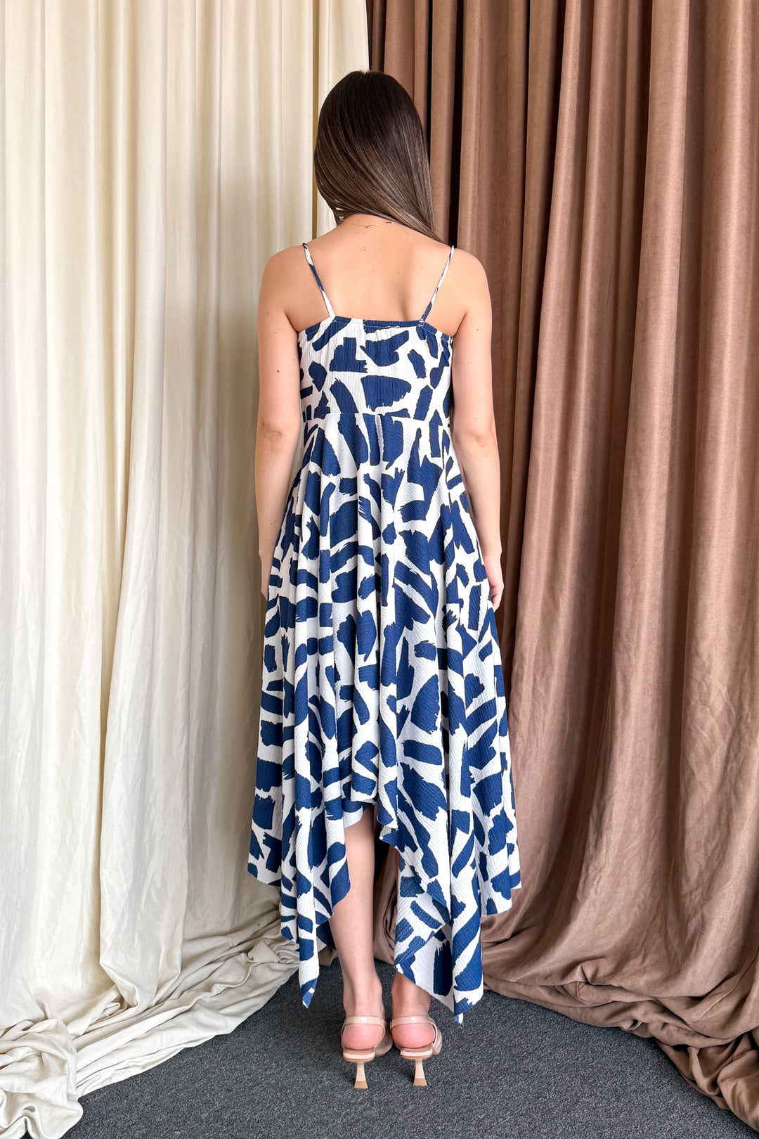 MPL Woman's Asymmetric Dress with String Straps 6126 - Santa Fe