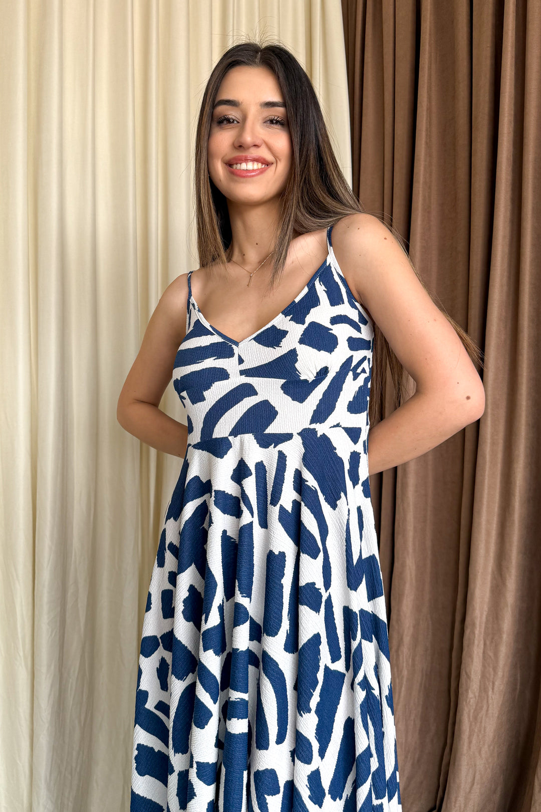 MPL Woman's Asymmetric Dress with String Straps 6126 - Santa Fe