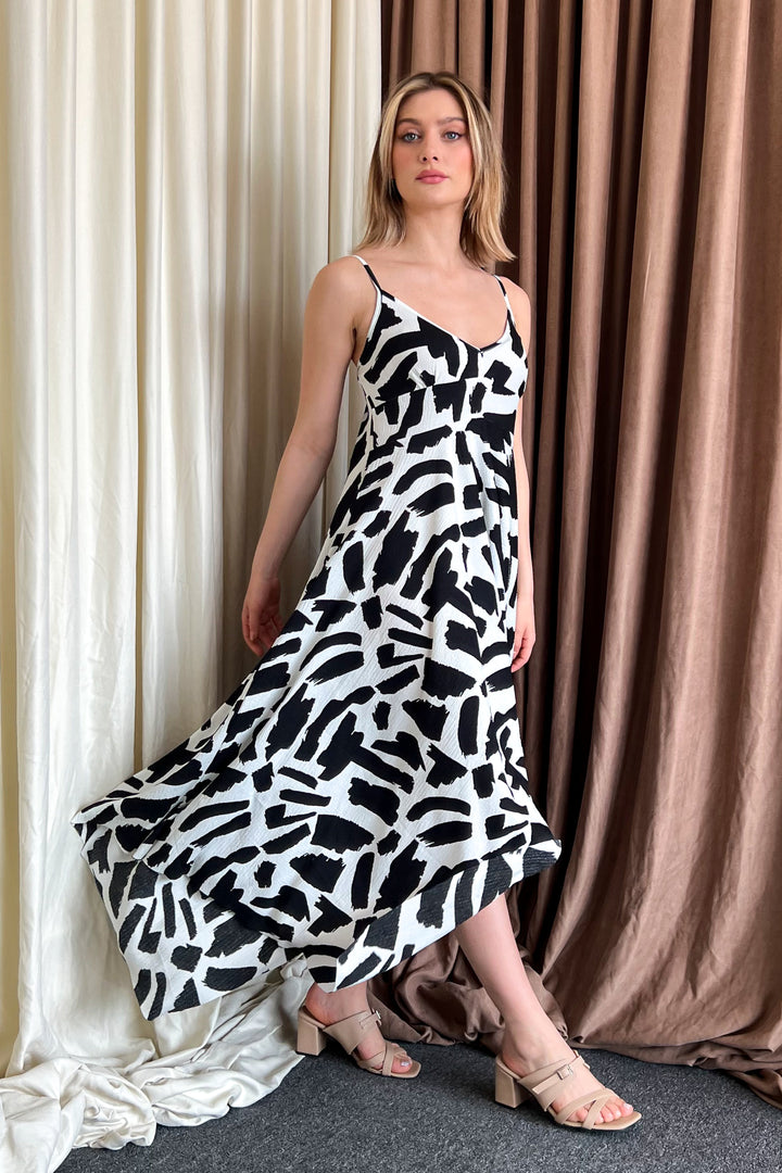 MPL Woman's Asymmetric Dress with String Straps 6126 - Morgan Hill