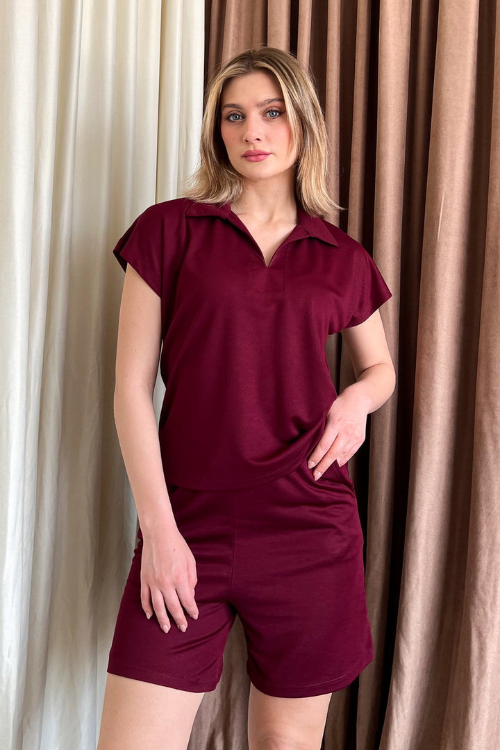 MPL Women's Polo Neck Shirt Shorts Set 6127 - Portugalete
