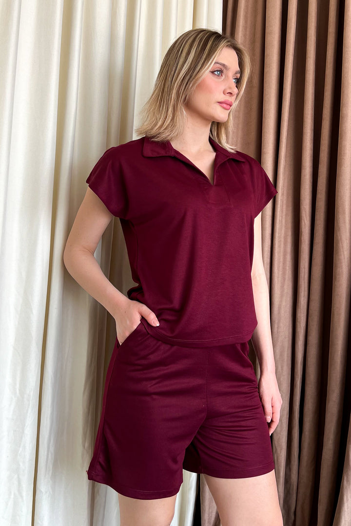 MPL Women's Polo Neck Shirt Shorts Set 6127 - Portugalete