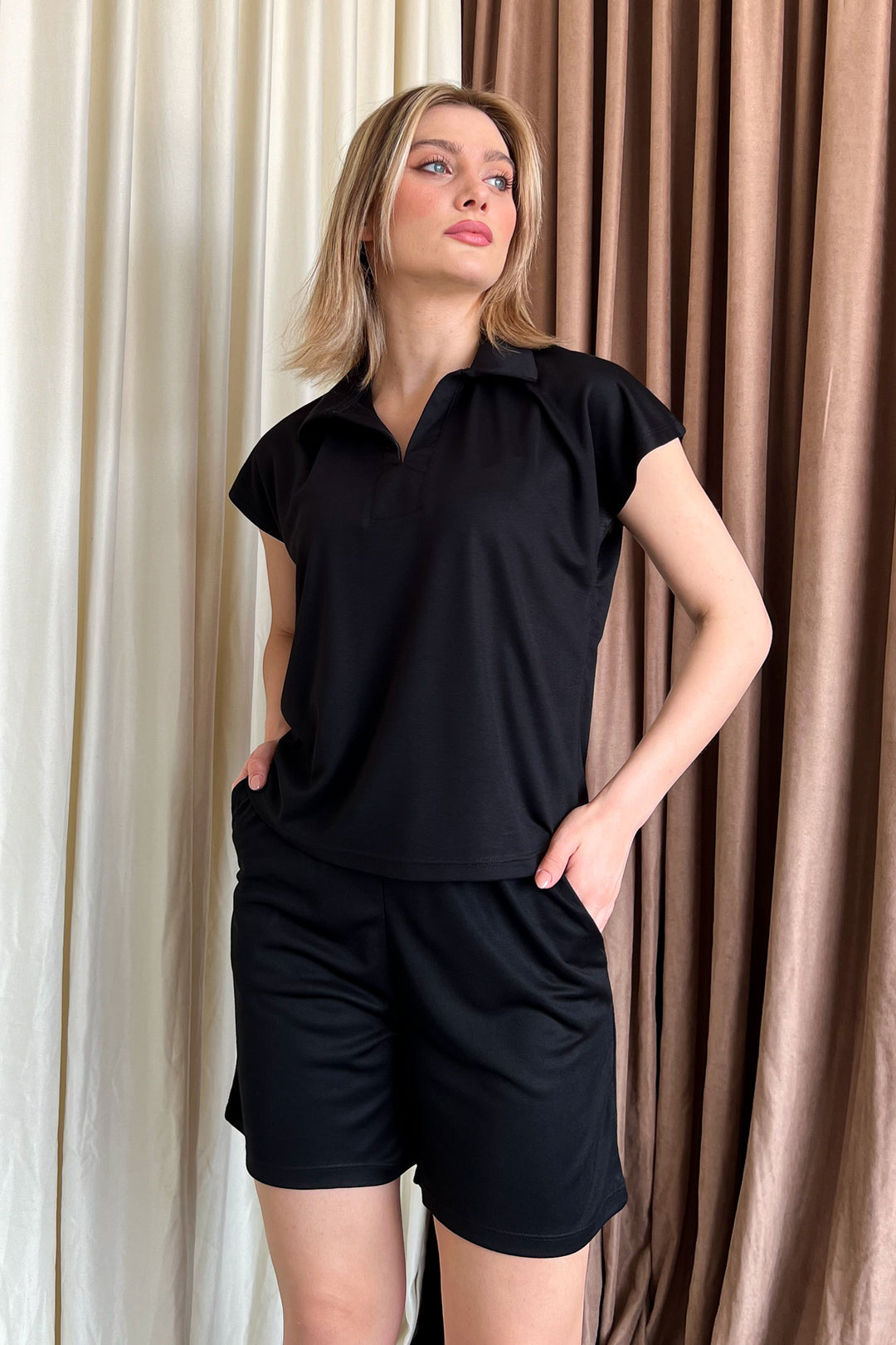 MPL Women's Polo Neck Shirt Shorts Set 6127 - East Honolulu