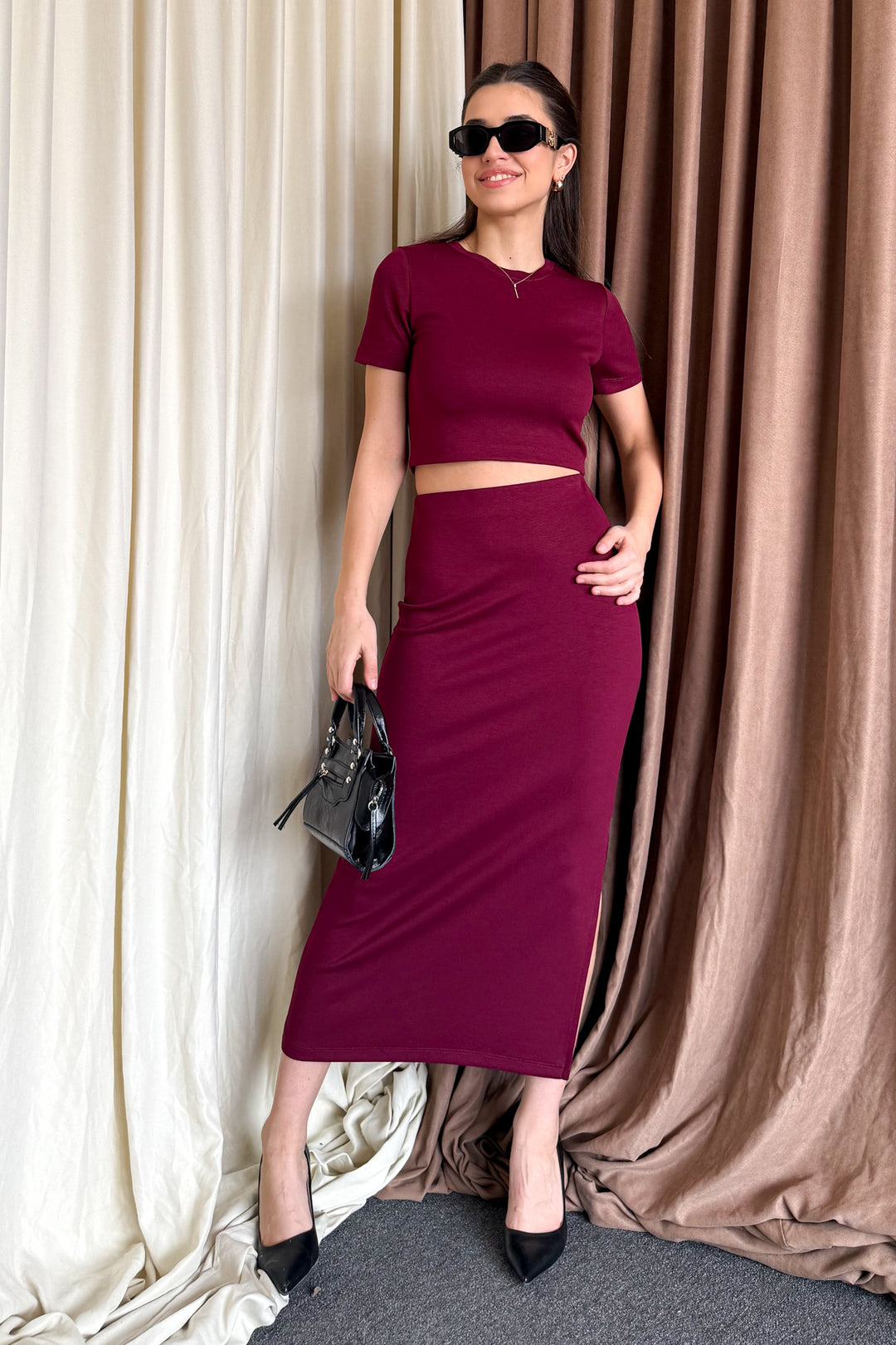 MPL Woman Crop Slit Skirt Suit 6148 - Liège