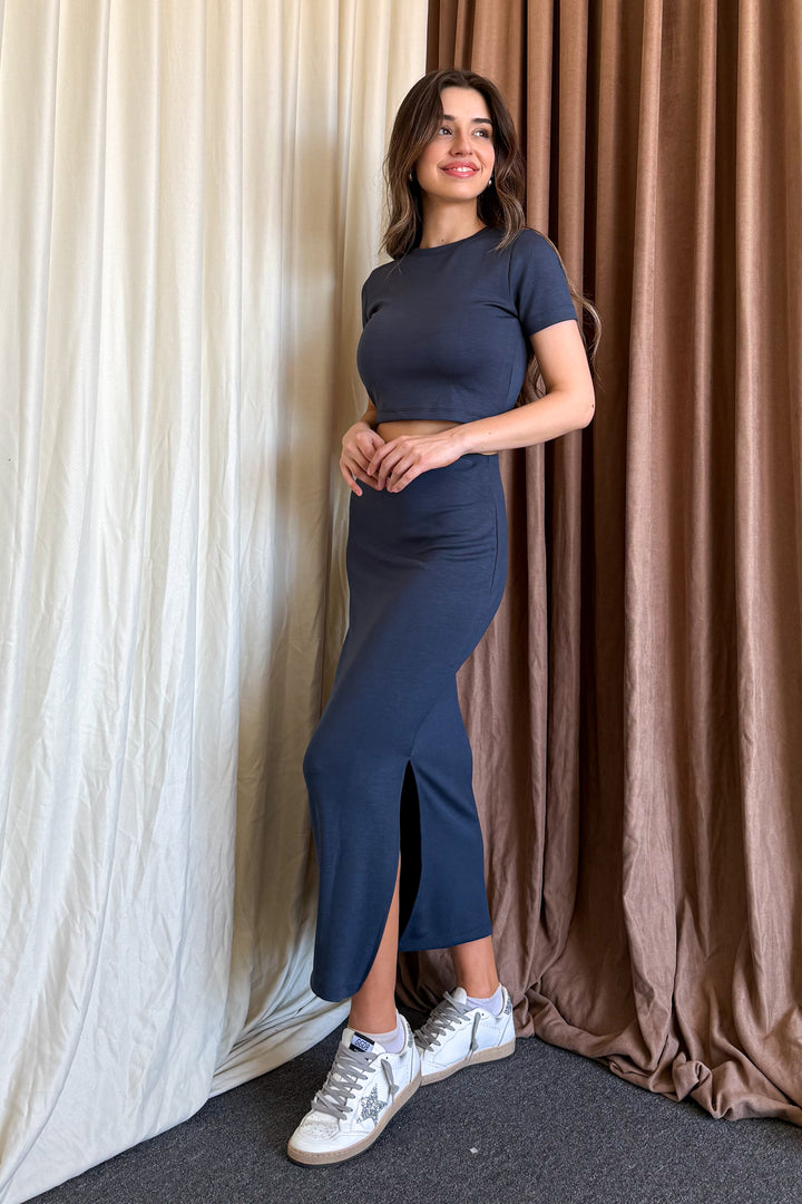 MPL Women's Crop Slit Skirt Suit 6148 - Bassano del Grappa