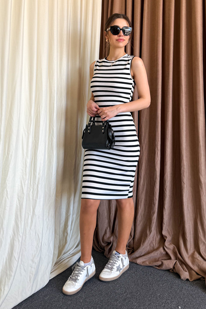 MPL Woman Sleeveless Midi Striped Dress 6168 - Canicattì