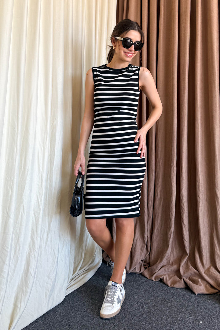 MPL Woman Sleeveless Midi Striped Dress 6168 - Norwalk