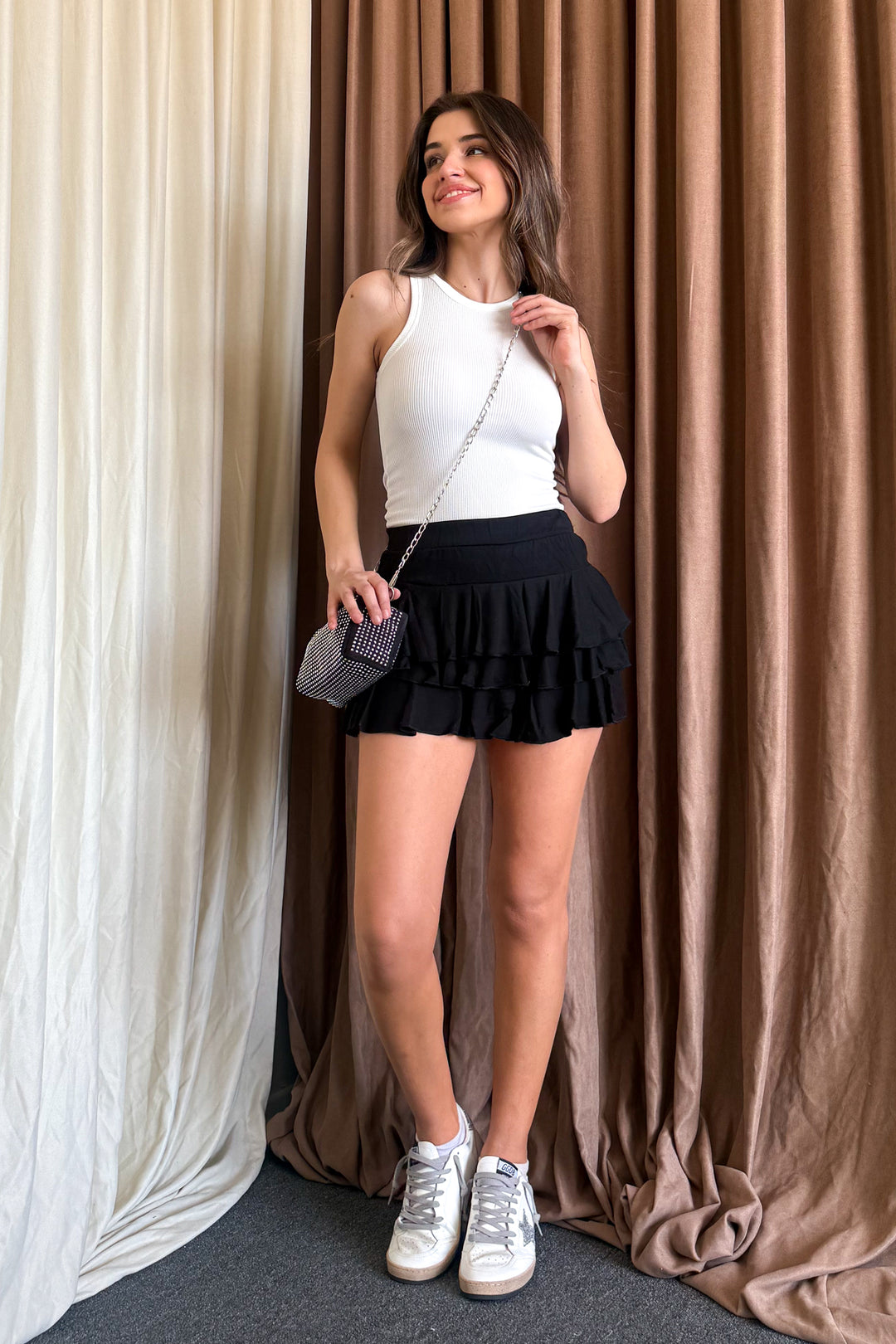 MPL Woman Ruffled Shorts Skirt 6226 - Aurora