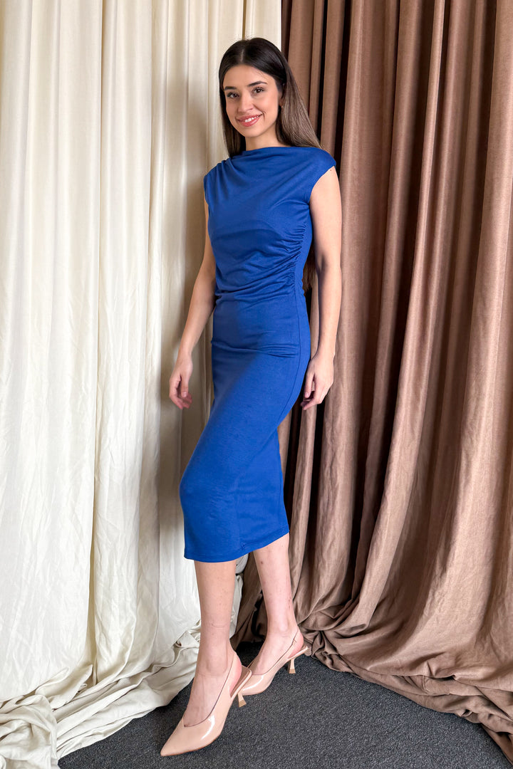 MPL Woman Side Ruched Sleeveless Long Dress 6242 - Almelo