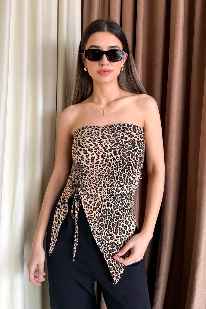 MPL Woman Leopard Print Underwire Strapless Bodysuit 6257 - Aalst