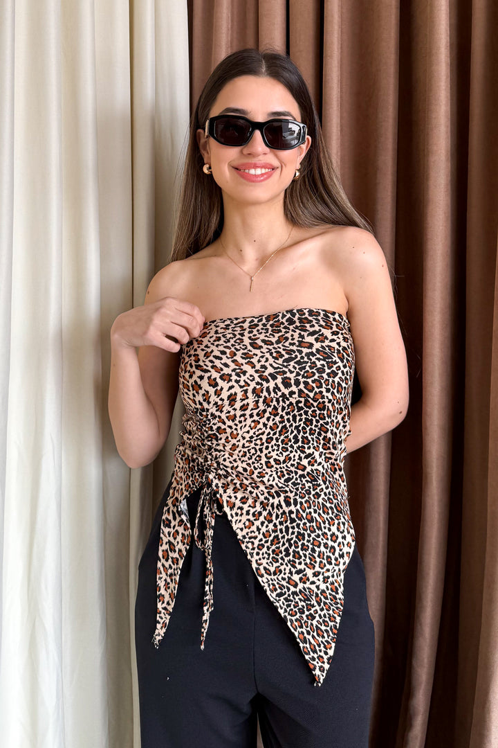 MPL Woman Leopard Print Underwire Strapless Bodysuit 6257 - Aalst