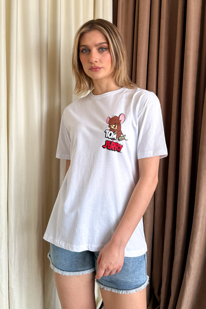 MPL Women's Loose Fit T-shirt with Mouse Print - Newton