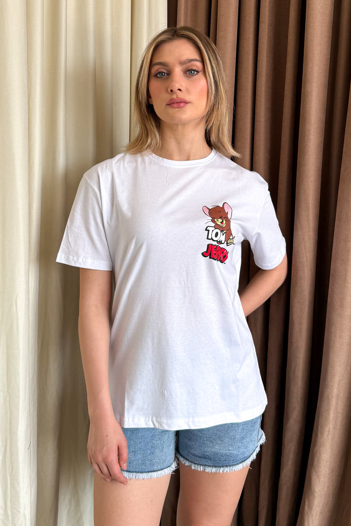 MPL Women's Loose Fit T-shirt with Mouse Print - Newton