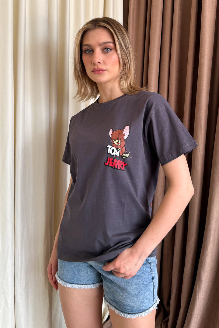 MPL Women's Loose Fit T-shirt with Mouse Print - Santa Rosa Jauregui