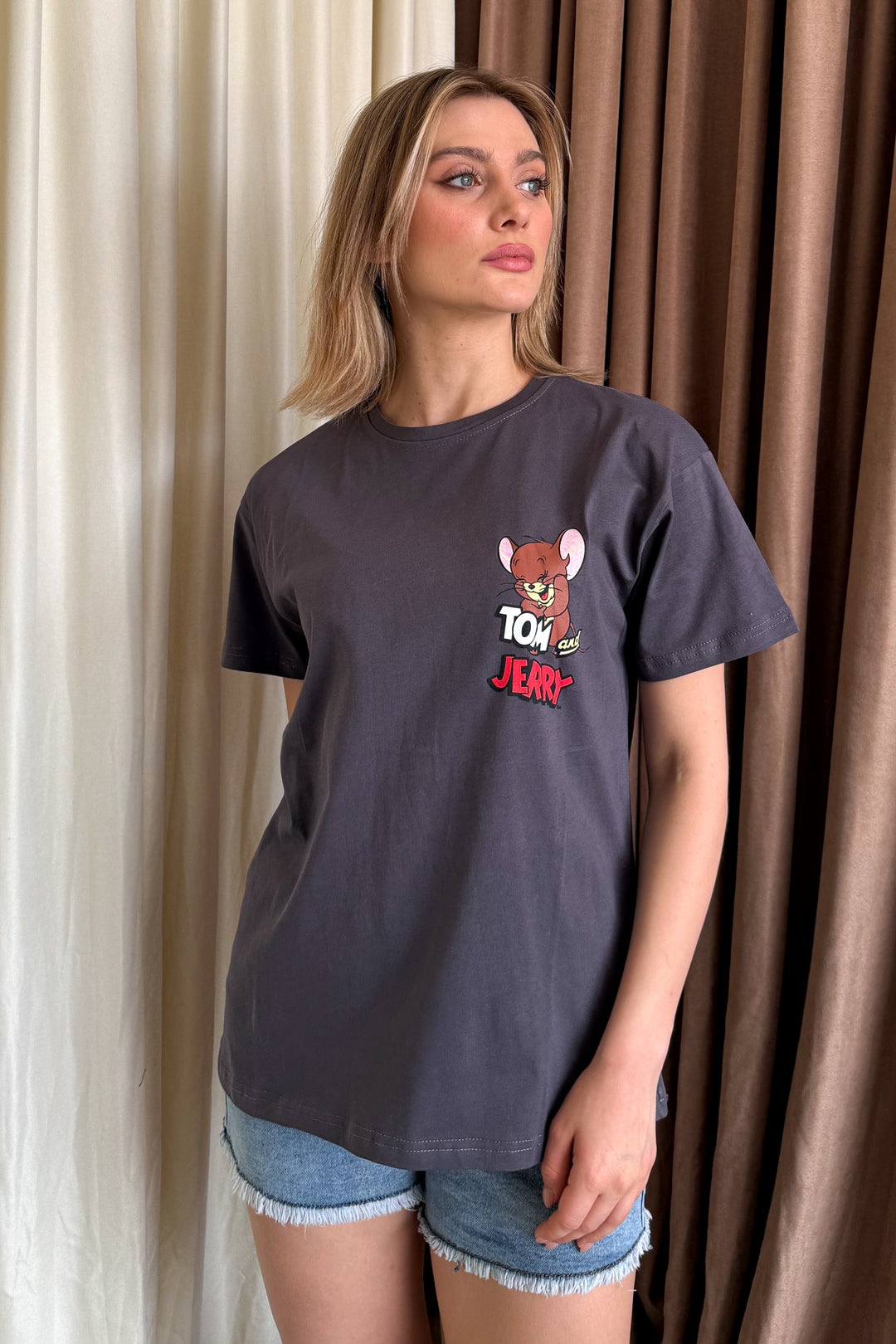 MPL Women's Loose Fit T-shirt with Mouse Print - Santa Rosa Jauregui