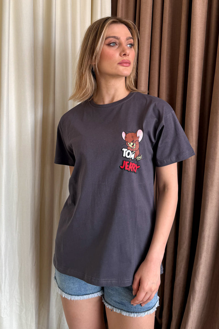 MPL Women's Loose Fit T-shirt with Mouse Print - Santa Rosa Jauregui