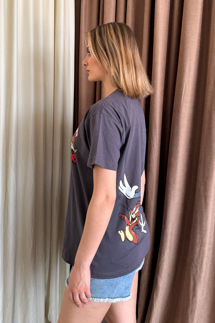 MPL Women's Loose Fit T-shirt with Mouse Print - Santa Rosa Jauregui