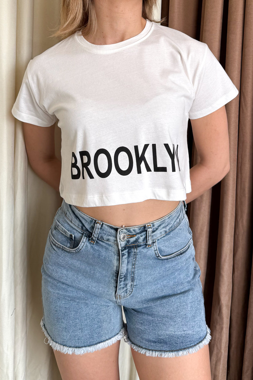 MPL Woman Brooklyn Printed Crop T-shirt - Long Beach