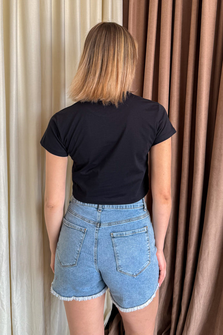 MPL Women's Emoji Printed Crop T-shirt - Arucas