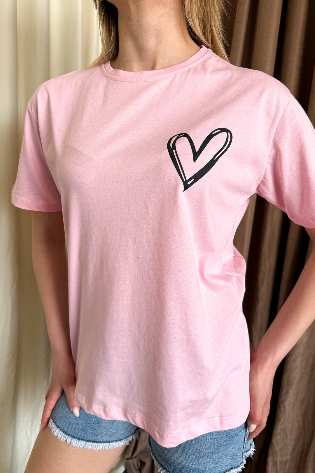 MPL Women's Loose Fit T-shirt with Heart Print - Würselen