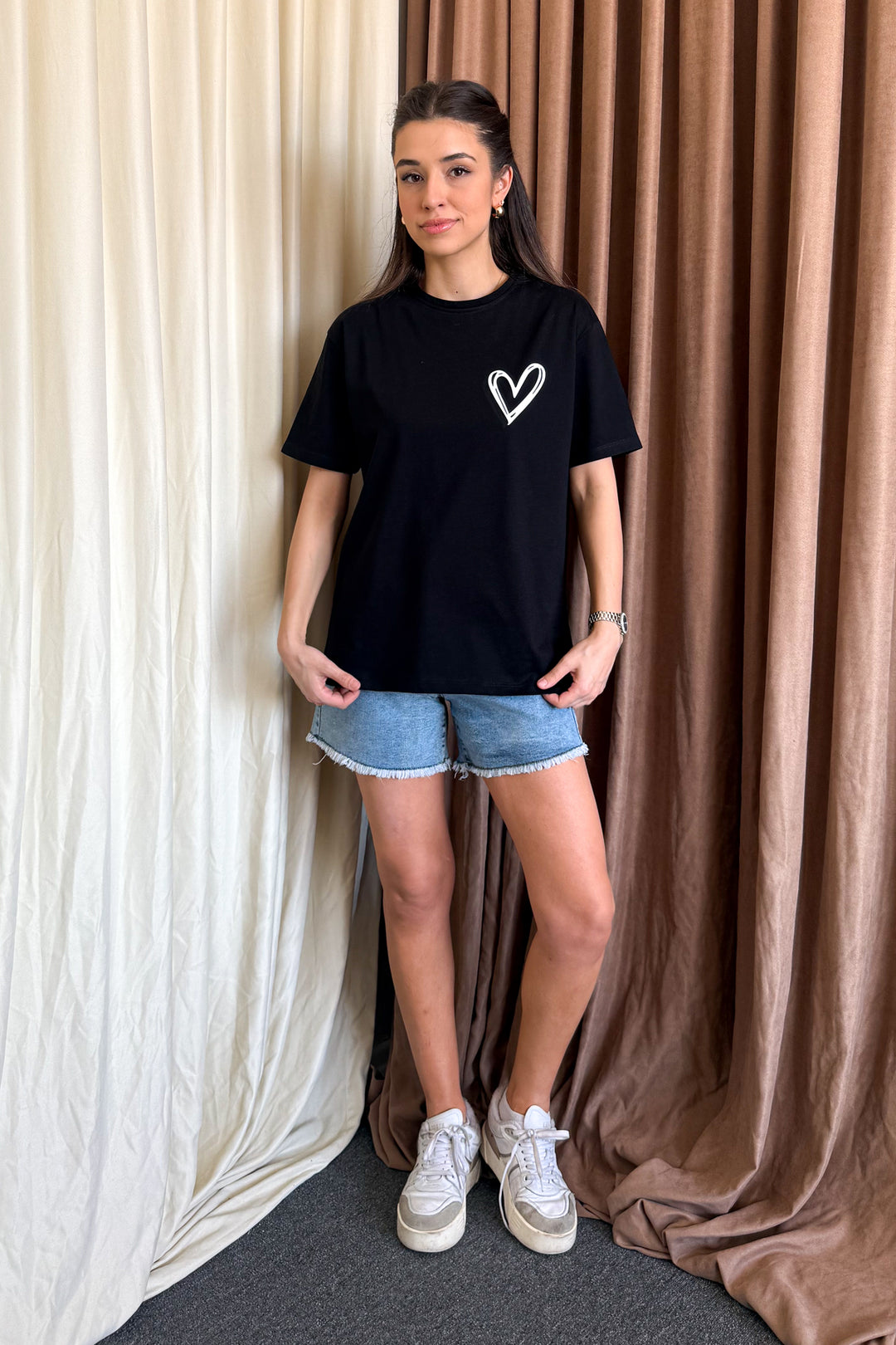 MPL Women's Loose Fit T-shirt with Heart Print - Amersfoort