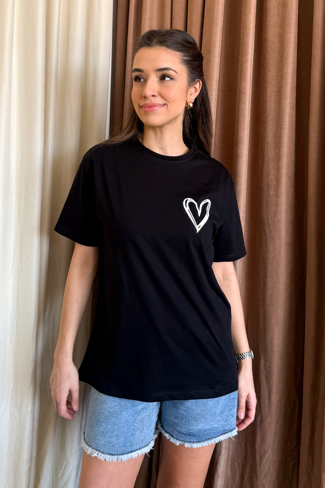 MPL Women's Loose Fit T-shirt with Heart Print - Amersfoort
