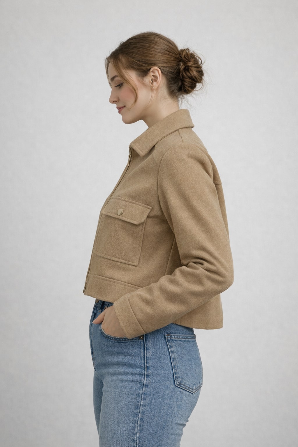 MPL Women's Short Zippered Pea Coat 60553 - Arles